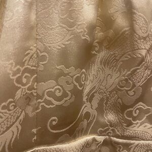 Princess Polly Embroidered Dragon Jacquard Satin dress - Champagne